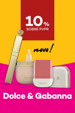 Nova marca Dolce & Gabanna com destaque promocional de 10% sobre pre&ccedil;o de Venda ao P&uacute;blico Recomendado